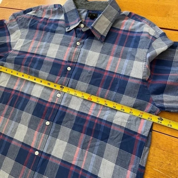 J.Crew Sz XL Shirt Mens Button Down Cotton Long Sleeve Plaid Chest Pocket Top - Picture 8 of 9